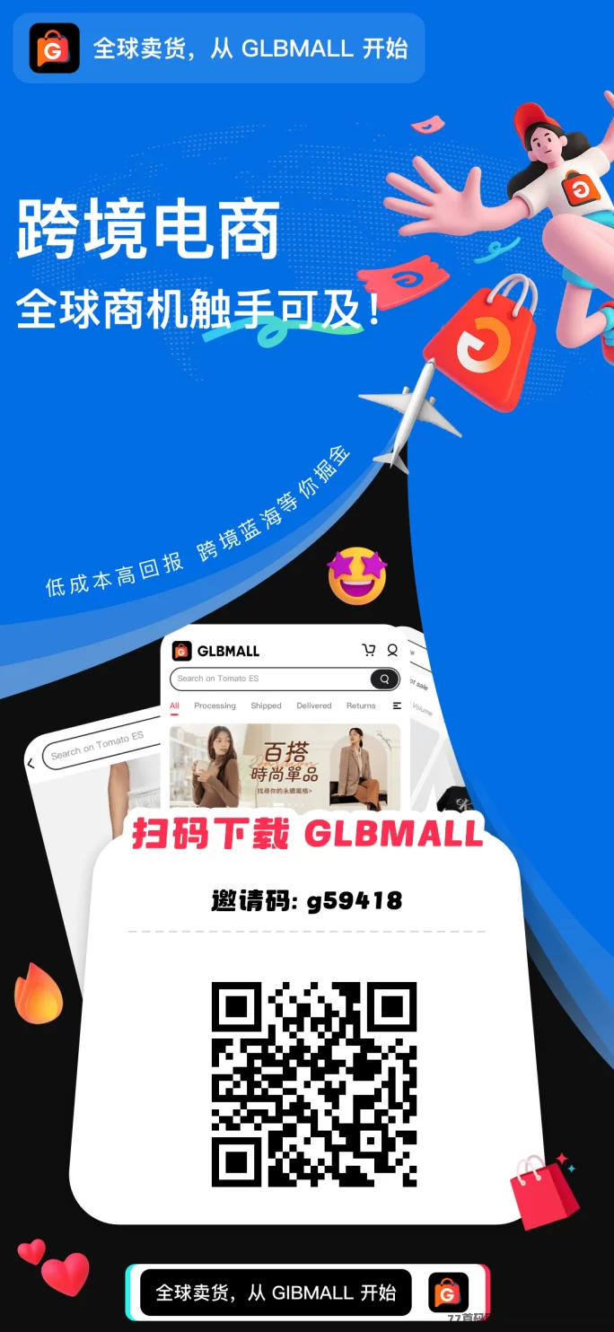 GLBMALL跨境电商模式,轻松卖货赚钱!新平台零门槛,无广告!(1) GLBMALL跨境电商模式,轻松卖货赚钱!新平台零门槛,无广告!(1)