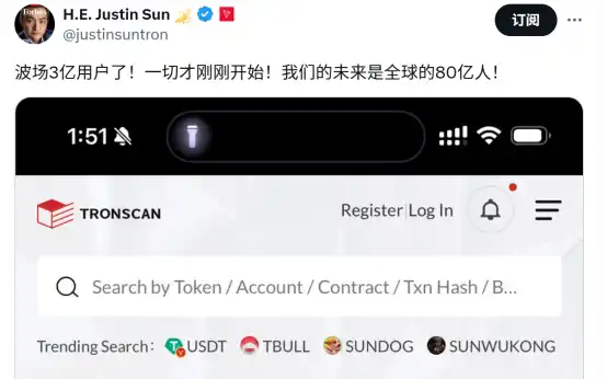 波场TRON再迎里程碑 ,账户总数突破3亿大关(1) 波场TRON再迎里程碑 ,账户总数突破3亿大关(1)