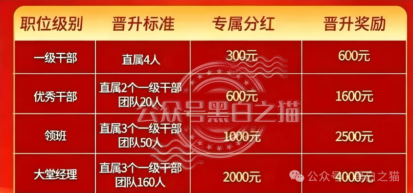 直推4人升干部、160人当经理|东方百优四级传销晋升表:充值7000元起步,拉人头成团(2) 直推4人升干部、160人当经理|东方百优四级传销晋升表:充值7000元起步,拉人头成团(2)